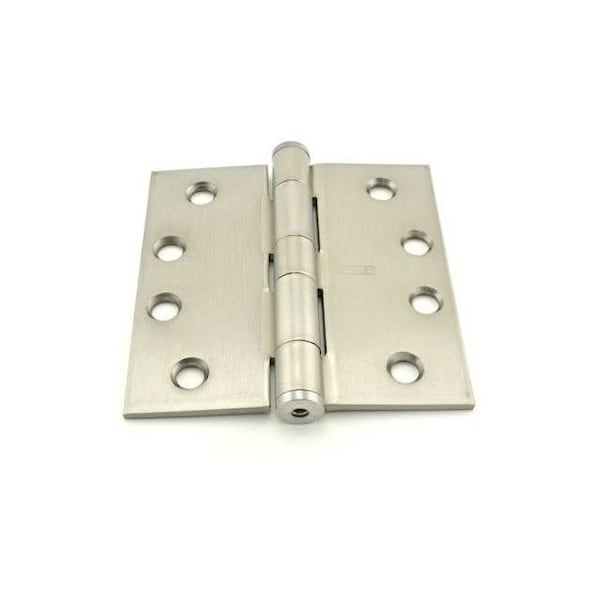 Best Hinges 4in x 4in Steel Full Mortise Standard Weight Square Corner Hinge # 050549 Satin Chrome Finish F179426D - main